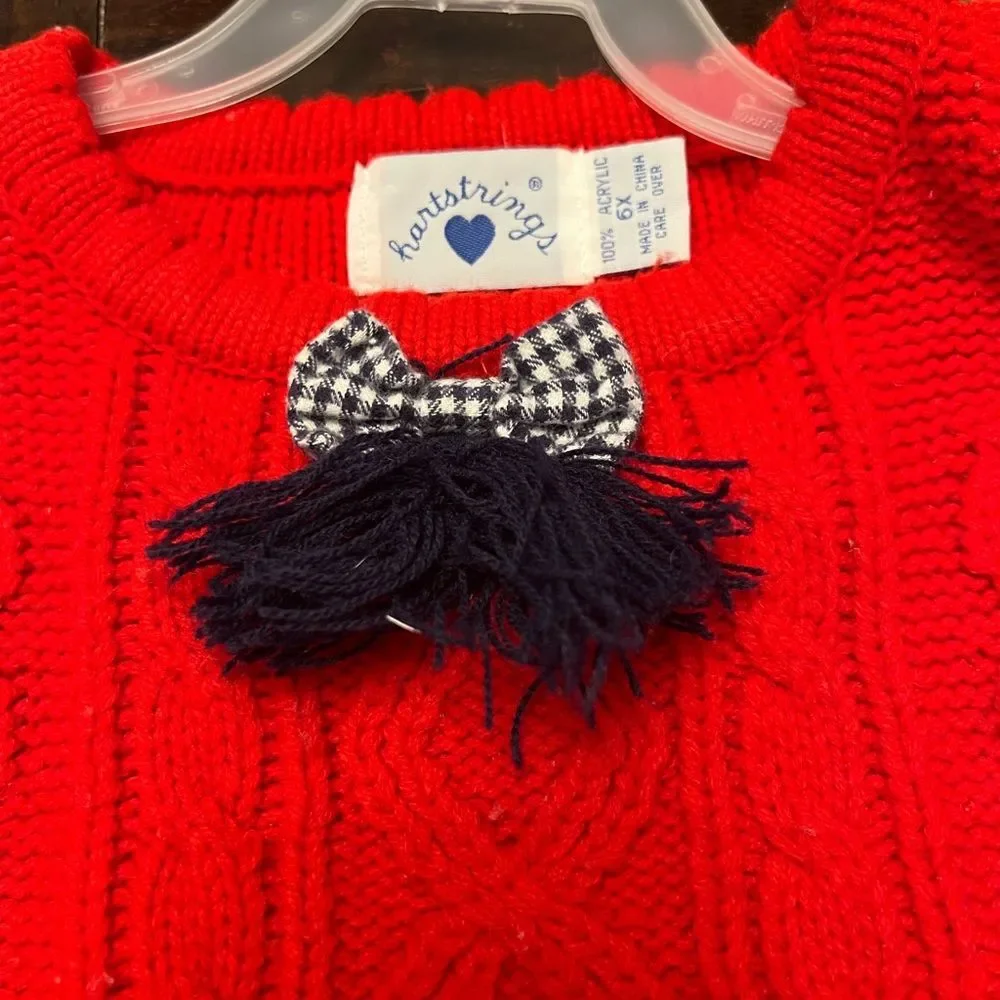 Vintage‎ 1990s Hartstrings Tassel Sweater and Turtleneck Set
